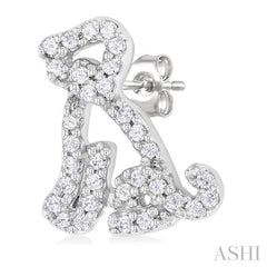 ASHI Dog Petite Diamond Fashion Earrings 642K7PPTSERWG