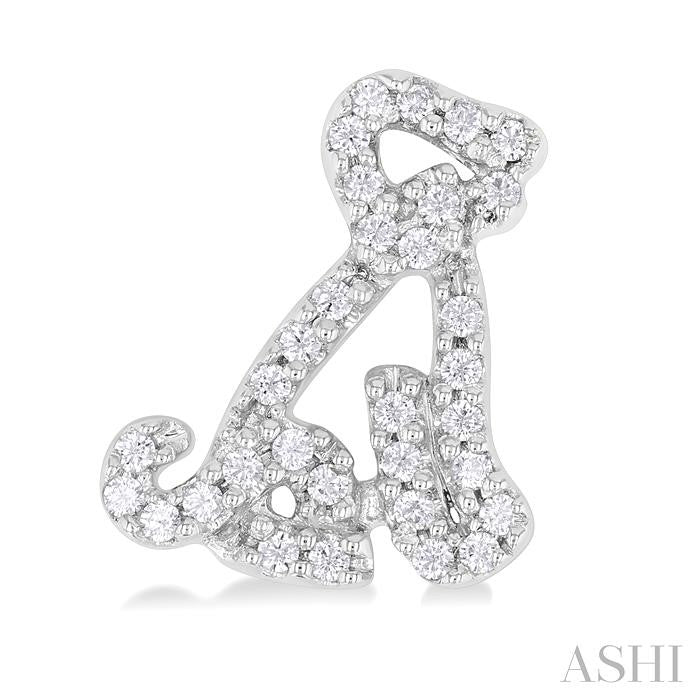 ASHI Dog Petite Diamond Fashion Earrings 642K7PPTSERWG