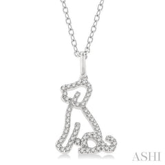 ASHI Dog Petite Diamond Fashion Pendant 642K8PPTSPDWG