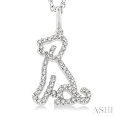 ASHI Dog Petite Diamond Fashion Pendant 642K8PPTSPDWG