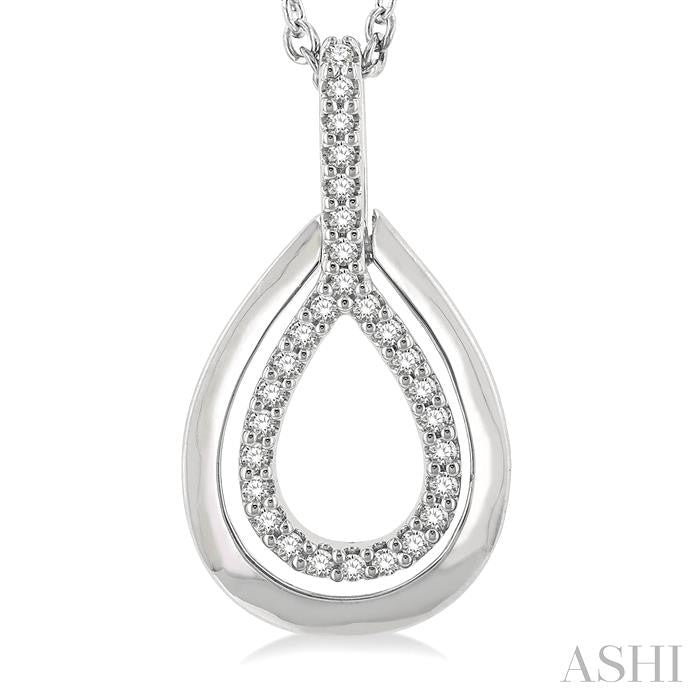 ASHI Pear Shape Petite Diamond Fashion Pendant 642P8PPTSPDWG
