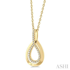 ASHI Pear Shape Petite Diamond Fashion Pendant 642P8PPTSPDYG