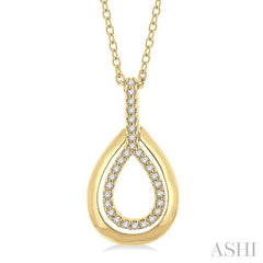 ASHI Pear Shape Petite Diamond Fashion Pendant 642P8PPTSPDYG