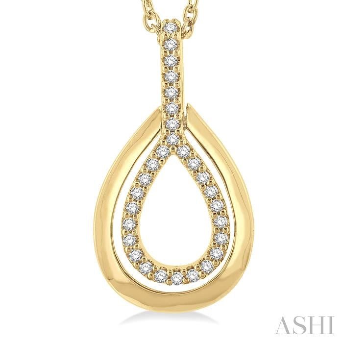 ASHI Pear Shape Petite Diamond Fashion Pendant 642P8PPTSPDYG