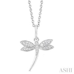ASHI Dragonfly Petite Diamond Fashion Pendant 642R8PPTSPDWG