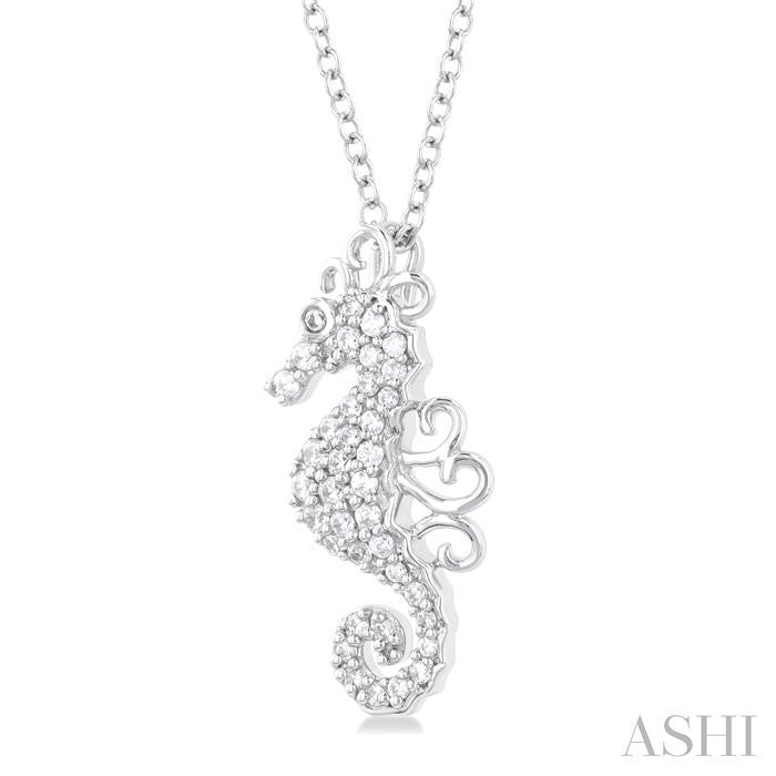 ASHI Seahorse Petite Diamond Fashion Pendant 642S8PPTSPDWG
