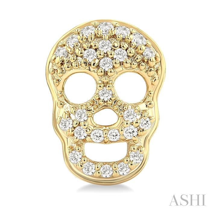 ASHI Skull Petite Diamond Fashion Earrings 642U7PPTSERYG