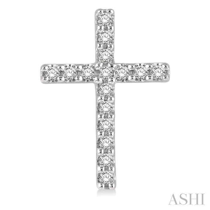 ASHI Cross Petite Diamond Fashion Earrings 643D8PPFSERWG