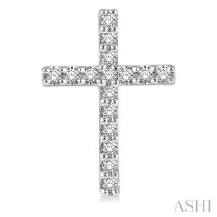 ASHI Cross Petite Diamond Fashion Earrings 643D8PPFSERWG