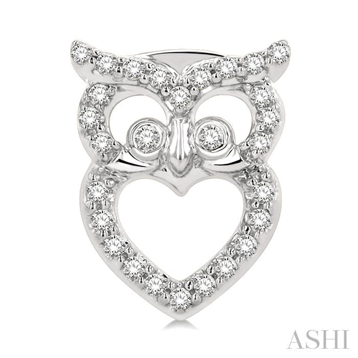ASHI Owl Petite Diamond Fashion Earrings 643E8PPTSERWG