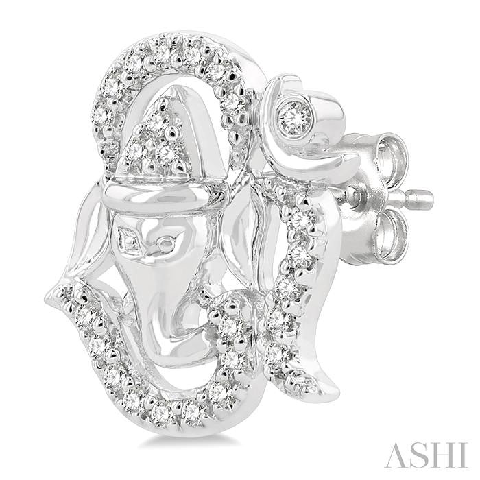 ASHI Om Ganesha' Petite Diamond Fashion Earrings 643F8PPTSERWG