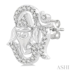 ASHI Om Ganesha' Petite Diamond Fashion Earrings 643F8PPTSERWG