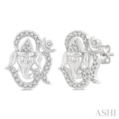 ASHI Om Ganesha' Petite Diamond Fashion Earrings 643F8PPTSERWG