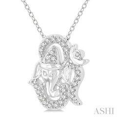 ASHI Om Ganesha' Petite Diamond Fashion Pendant 643F8PPTSPDWG