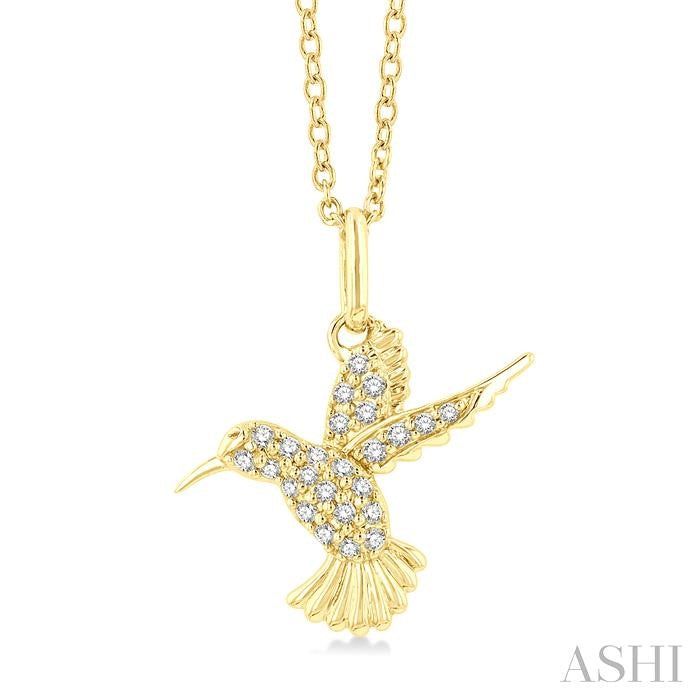 ASHI Hummingbird Petite Diamond Fashion Pendant 643J8PPTSPDYG