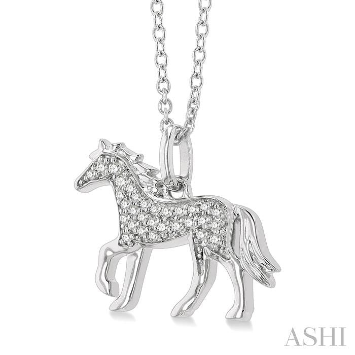 ASHI Horse Petite Diamond Fashion Pendant 643K8PPTSPDWG