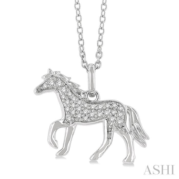 ASHI Horse Petite Diamond Fashion Pendant 643K8PPTSPDWG