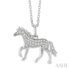 ASHI Horse Petite Diamond Fashion Pendant 643K8PPTSPDWG