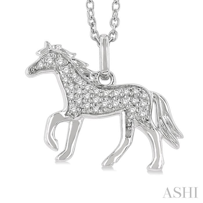 ASHI Horse Petite Diamond Fashion Pendant 643K8PPTSPDWG