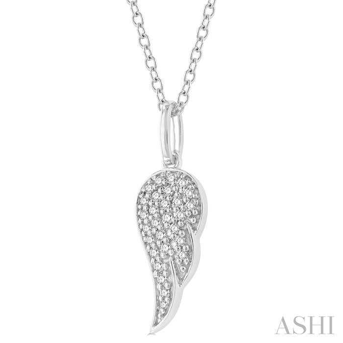 ASHI Angel Wings Petite Diamond Fashion Pendant 643M8PPTSPDWG
