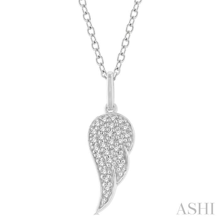 ASHI Angel Wings Petite Diamond Fashion Pendant 643M8PPTSPDWG