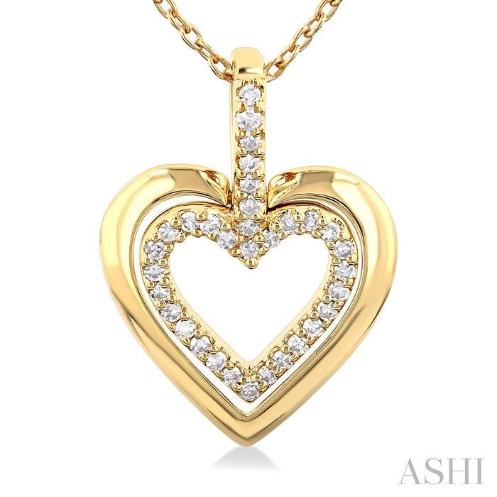 ASHI Heart Shape Petite Diamond Fashion Pendant 643P8PPTSPDYG