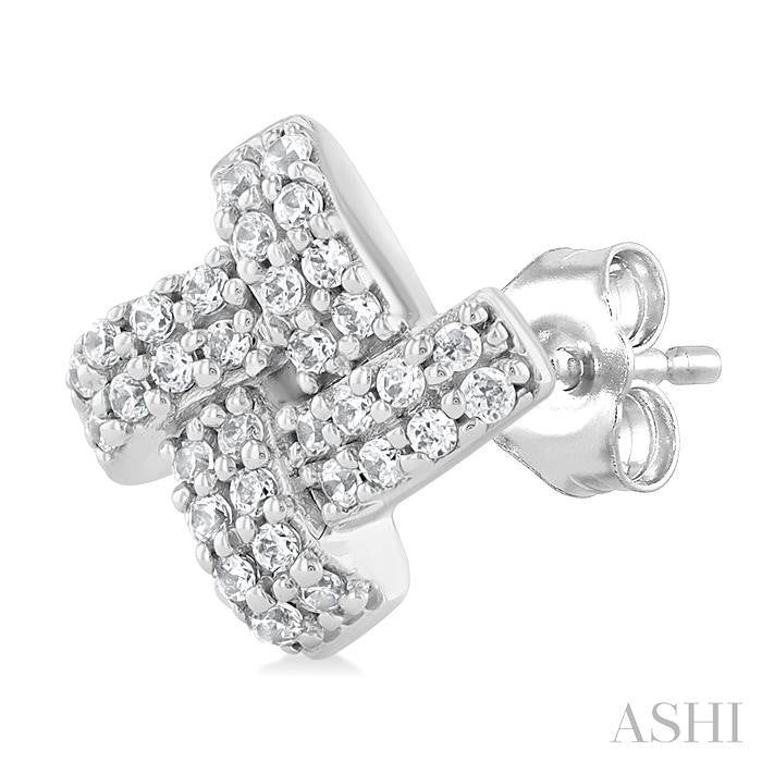 ASHI Knot Petite Diamond Fashion Earrings 643Q7PPTSERWG
