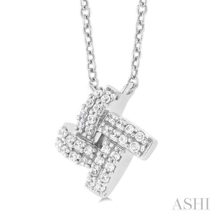 ASHI Knot Petite Diamond Fashion Pendant 643Q8PPTSPDWG