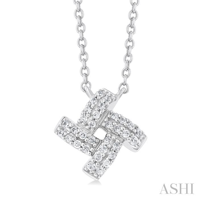 ASHI Knot Petite Diamond Fashion Pendant 643Q8PPTSPDWG
