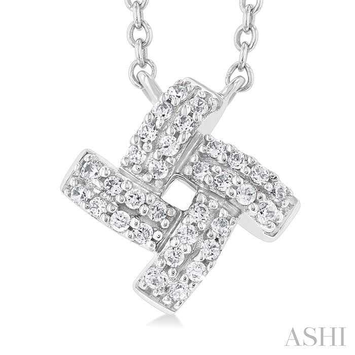 ASHI Knot Petite Diamond Fashion Pendant 643Q8PPTSPDWG