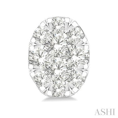 ASHI Oval Shape Lovebright Petite Diamond Fashion Earrings 643T8PPTGERWG-OV