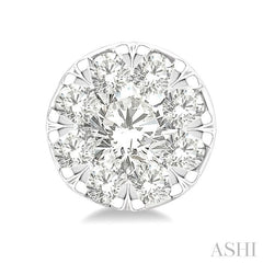 ASHI Round Shape Lovebright Petite Diamond Fashion Earrings 643T8PPTGERWG-RD