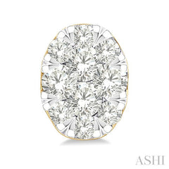 ASHI Oval Shape Lovebright Petite Diamond Fashion Earrings 643T8PPTGERYG-OV