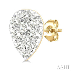 ASHI Pear Shape Lovebright Petite Diamond Fashion Earrings 643T8PPTGERYG-PR