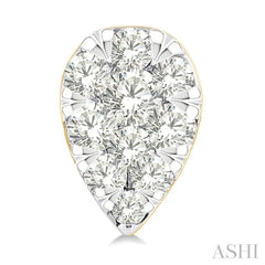 ASHI Pear Shape Lovebright Petite Diamond Fashion Earrings 643T8PPTGERYG-PR