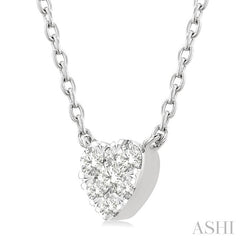ASHI Heart Shape Lovebright Petite Diamond Fashion Pendant 643T8PPTGPDWG-HT