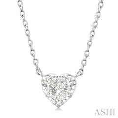 ASHI Heart Shape Lovebright Petite Diamond Fashion Pendant 643T8PPTGPDWG-HT