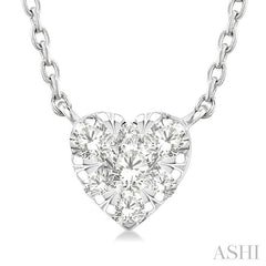 ASHI Heart Shape Lovebright Petite Diamond Fashion Pendant 643T8PPTGPDWG-HT