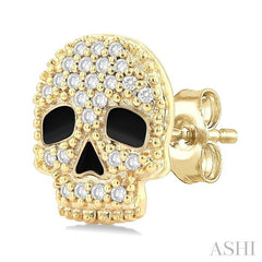 ASHI Skull Petite Diamond Fashion Earrings 643U7PPTSERYG