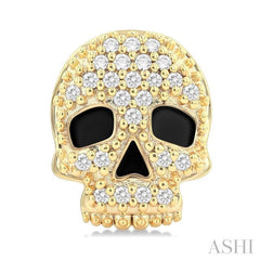ASHI Skull Petite Diamond Fashion Earrings 643U7PPTSERYG