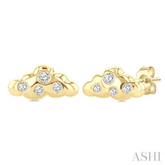 ASHI Cloud Petite Diamond Fashion Earrings 643V9PPTSERYG