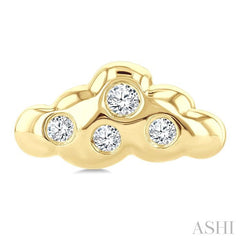 ASHI Cloud Petite Diamond Fashion Earrings 643V9PPTSERYG