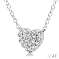 ASHI Heart Shape Petite Diamond Fashion Pendant 644A8PPFSPDWG