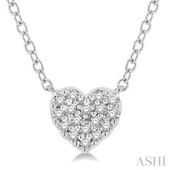 ASHI Heart Shape Petite Diamond Fashion Pendant 644A8PPFSPDWG