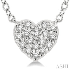 ASHI Heart Shape Petite Diamond Fashion Pendant 644A8PPFSPDWG