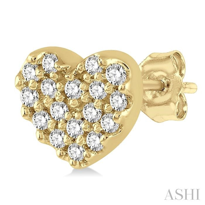 ASHI Heart Shape Petite Diamond Fashion Earrings 644A8PPTSERYG