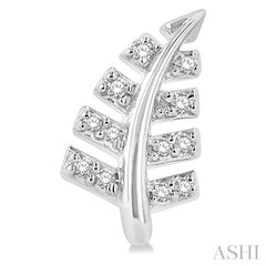 ASHI Leaf Petite Diamond Fashion Earrings 644G9PPTSERWG