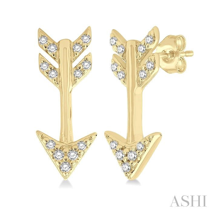 ASHI Arrow Petite Diamond Fashion Earrings 644H8PPTSERYG