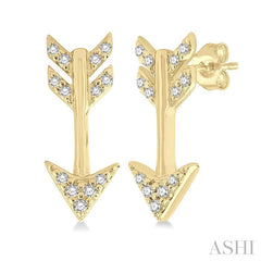 ASHI Arrow Petite Diamond Fashion Earrings 644H8PPTSERYG