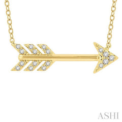 ASHI Arrow Petite Diamond Fashion Pendant 644H8PPTSPDYG